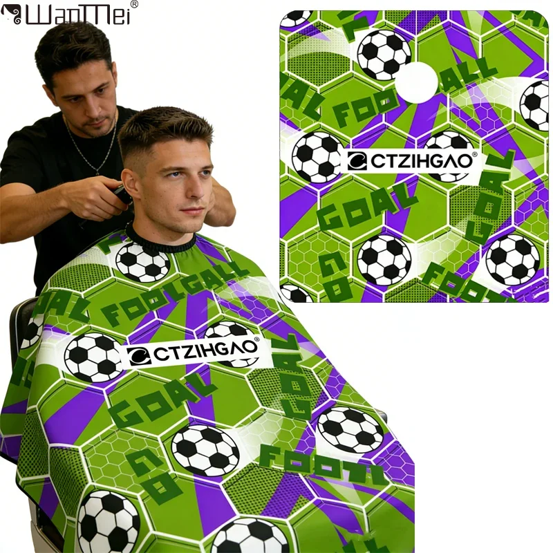 Professional Barber Cape Football Soccer Pattern Hair Cutting Cape Salon Hairdressing Gown, Waterproof Barber Shop Haircut Cloth
Professional Barber Cape Football Soccer Pattern Hair Cutting Cape Salon Hairdressing Gown, Waterproof Barber Shop Haircut Cloth