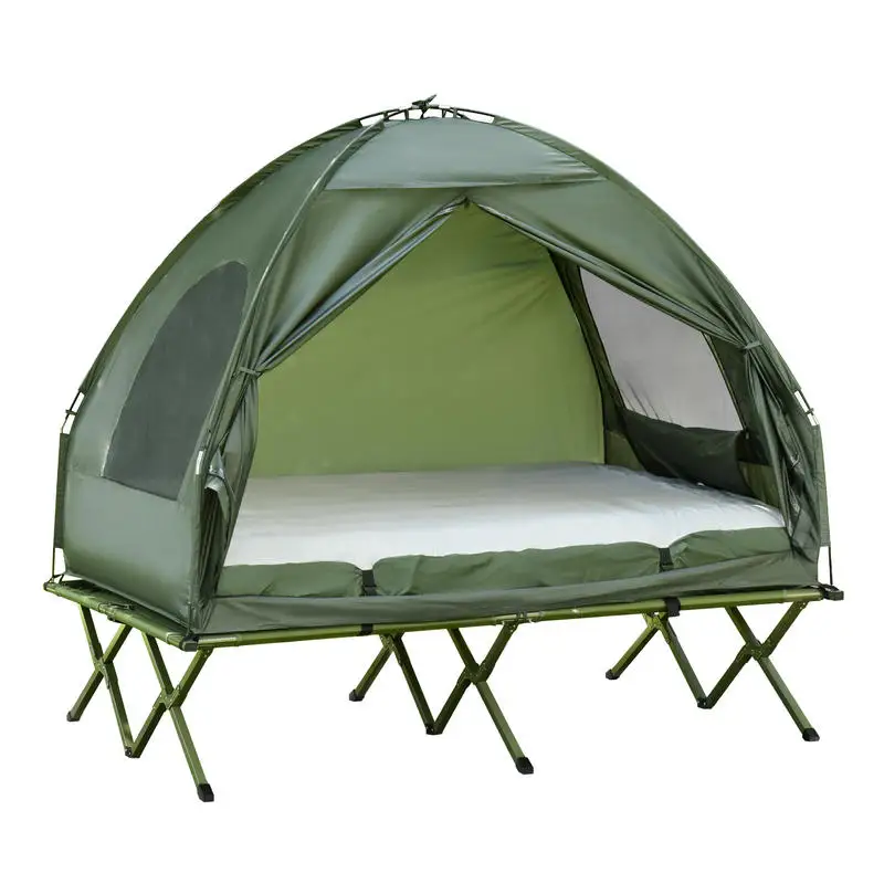 Campingzelt-Set für 2 Personen mit Feldbett und Luftmatratze Grün
Campingzelt-Set für 2 Personen mit Feldbett und Luftmatratze Grün