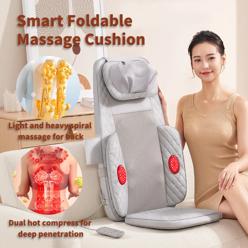 Умная складная массажная подушка, разминание зоны шеи/плеч/талии, инфракрасный нагрев, регулировка нескольких интенсивностей, тихий таймер 
Умная складная массажная подушка, разминание зоны шеи/плеч/талии, инфракрасный нагрев, регулировка нескольких интенсивностей, тихий таймер