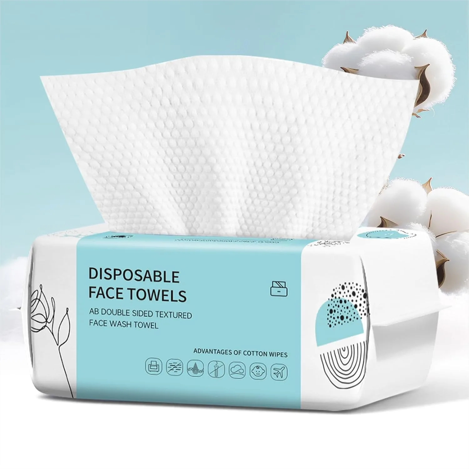 Disposable Face Towels 100 Count Soft Cotton Dry Wipes for Makeup Removal and Facial Cleansing
Disposable Face Towels 100 Count Soft Cotton Dry Wipes for Makeup Removal and Facial Cleansing
