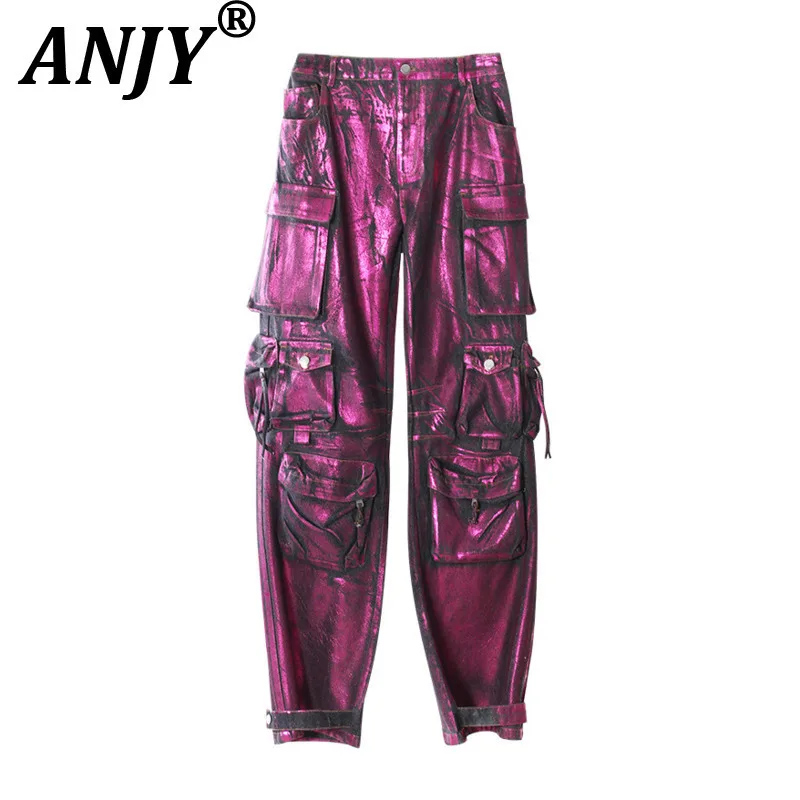 ANJY Autumn New Women Chic Cargo Jeans Three-Dimensional Multi-Pocket Distressed Denim Punk Safari Style Streetwear Pants A10064
ANJY Autumn New Women Chic Cargo Jeans Three-Dimensional Multi-Pocket Distressed Denim Punk Safari Style Streetwear Pants A10064
