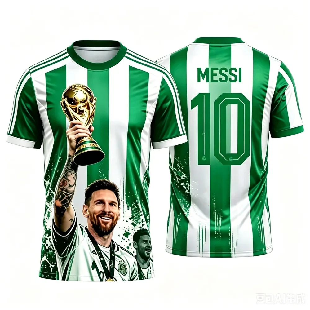 Summer Street Casual Messi 3D Print Children's Outfit Football Jersey T-shirt Quick-drying Breathable Suitable for Daily Wear
Summer Street Casual Messi 3D Print Children's Outfit Football Jersey T-shirt Quick-drying Breathable Suitable for Daily Wear