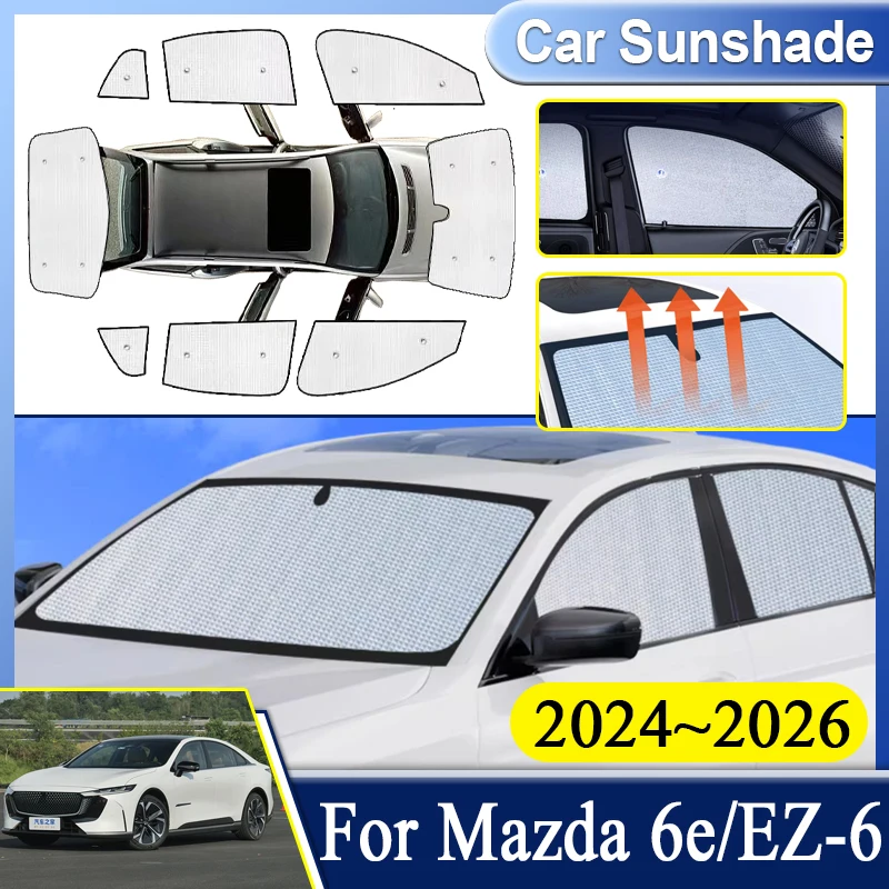 Car Full Cover Sunshades For Mazda 6e Accessories EZ-6 J90A 2024 2025 2026 Windshield Windows Shaby Anti-UV Sun Protection Visor
Car Full Cover Sunshades For Mazda 6e Accessories EZ-6 J90A 2024 2025 2026 Windshield Windows Shaby Anti-UV Sun Protection Visor