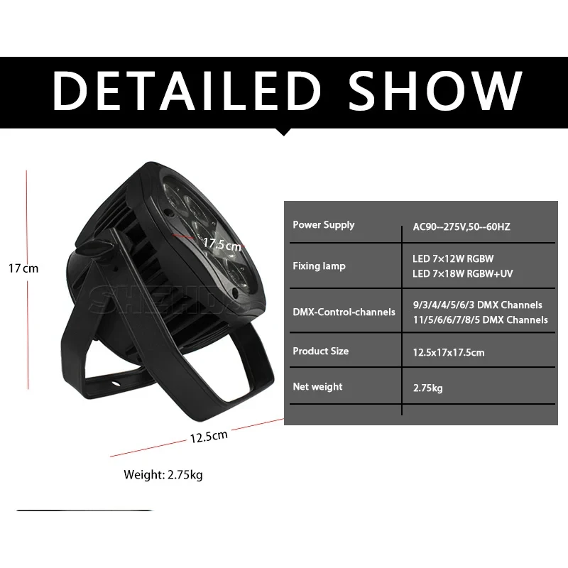 7 X 18W High Power RGBWUV IP65 LED PAR Light 6-in-1 Strobe for DJ Disco Lighting Par Can Stage Lights
7 X 18W High Power RGBWUV IP65 LED PAR Light 6-in-1 Strobe for DJ Disco Lighting Par Can Stage Lights