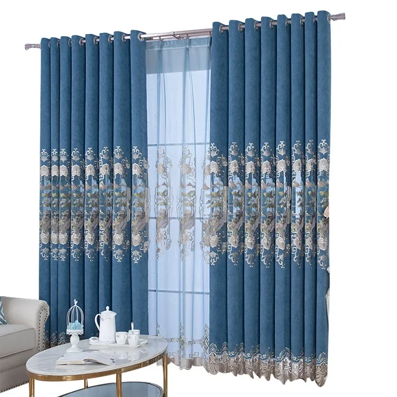 New Chinese Style Light Atmosphere Water Soluble Embroidery Luxury Curtains for Living Dining Room Bedroom Floor To Ceiling
New Chinese Style Light Atmosphere Water Soluble Embroidery Luxury Curtains for Living Dining Room Bedroom Floor To Ceiling