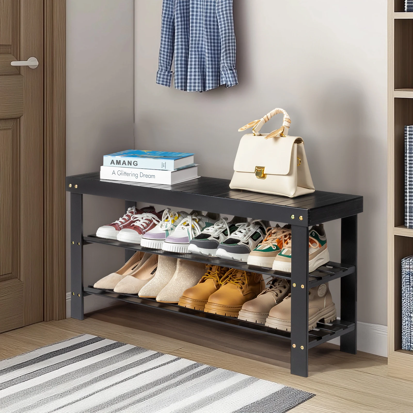 3-Tier Seamless Top Bamboo Shoe Rack
3-Tier Seamless Top Bamboo Shoe Rack
