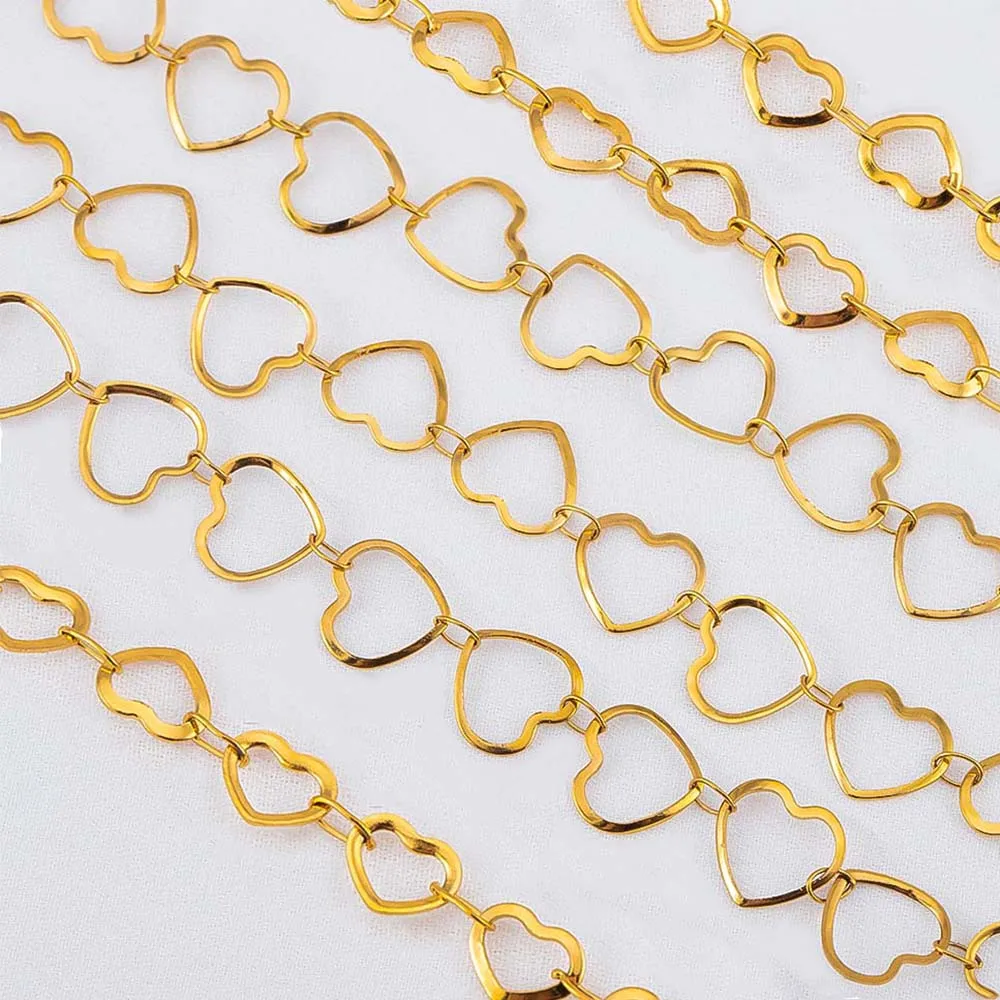 1Meter Stainless Steel Hollow 5mm 10mm Love Heart Link Chains for Fashion Necklace Bracelet Jewelry Findings DIY Chain Component
1Meter Stainless Steel Hollow 5mm 10mm Love Heart Link Chains for Fashion Necklace Bracelet Jewelry Findings DIY Chain Component