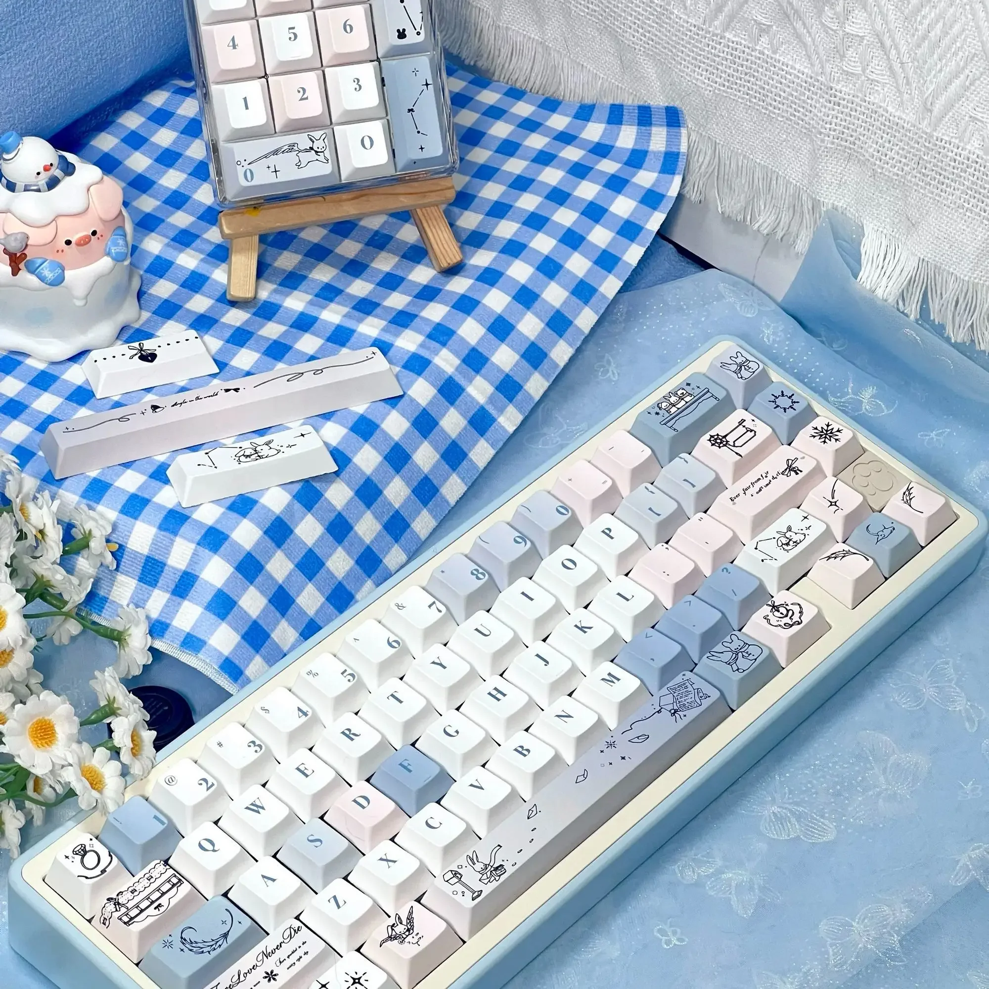 Original gentle snow personalized keycap hot sublimation full five-sided craft PBT material cute keycap retro
Original gentle snow personalized keycap hot sublimation full five-sided craft PBT material cute keycap retro