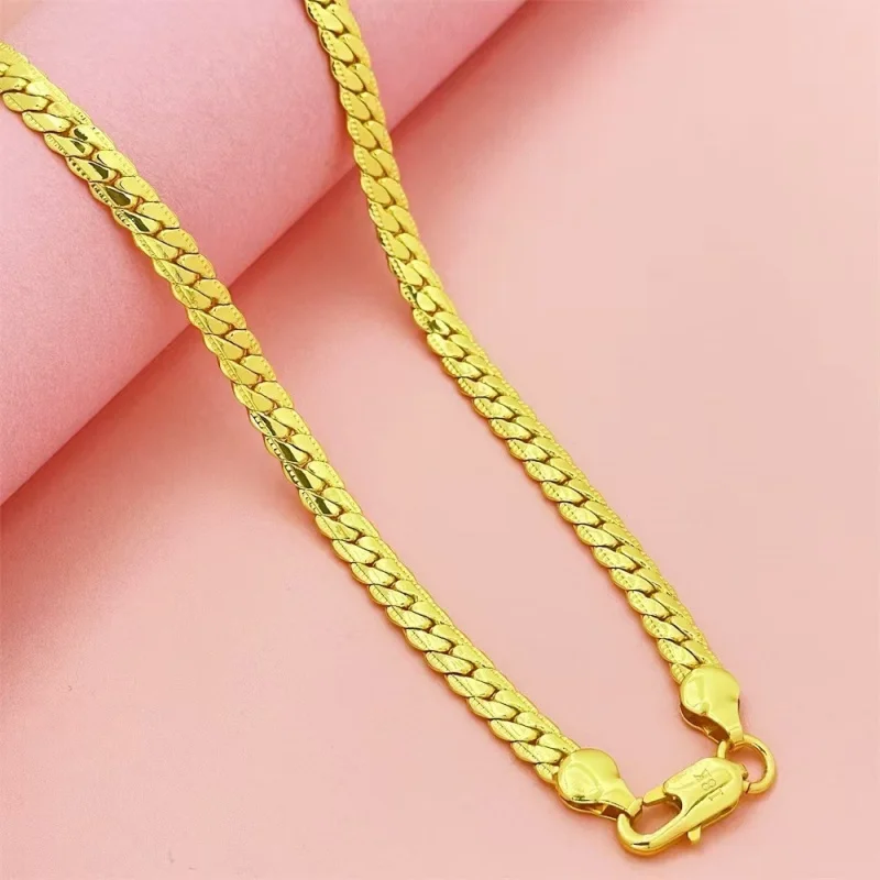 AU750 18K Gold 5MM Minimalist Side Pendant Chain, 20-60cm Adjustable Choker Men And Women, Luxury Everyday Necklace
AU750 18K Gold 5MM Minimalist Side Pendant Chain, 20-60cm Adjustable Choker Men And Women, Luxury Everyday Necklace