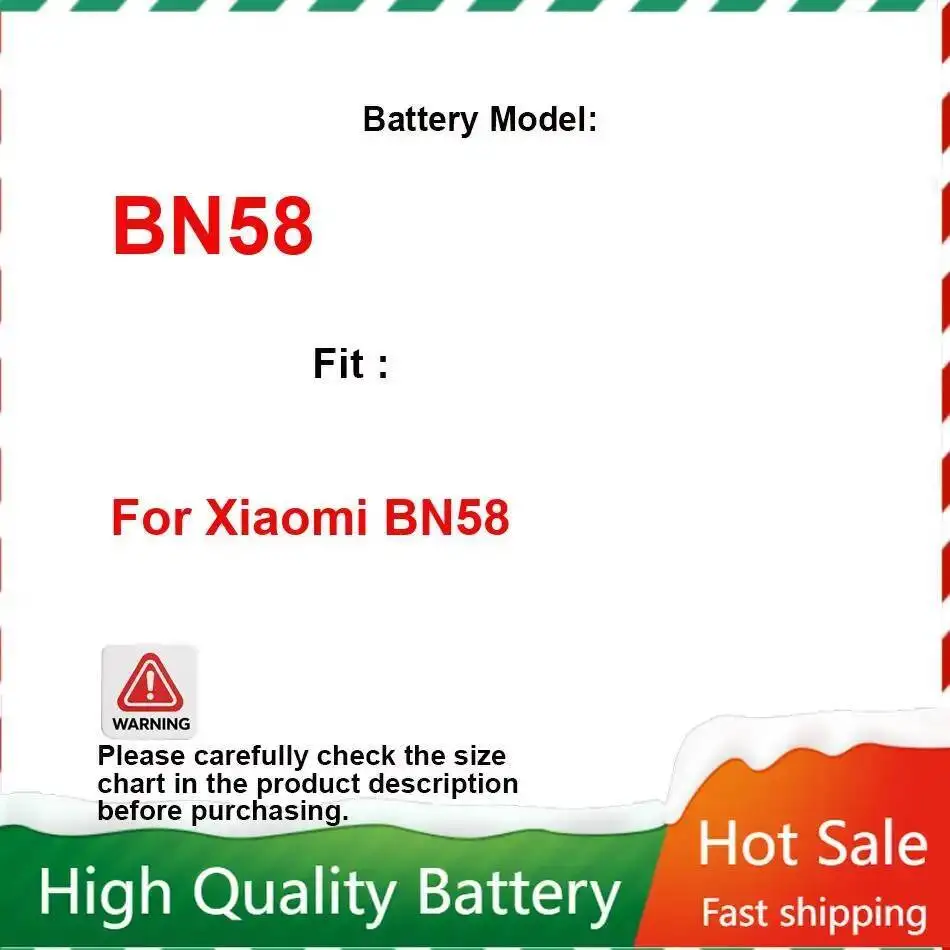 For Xiaomi BN58 Mobile Phone Battery Good Low-Temperature Performance 5160Mah
For Xiaomi BN58 Mobile Phone Battery Good Low-Temperature Performance 5160Mah