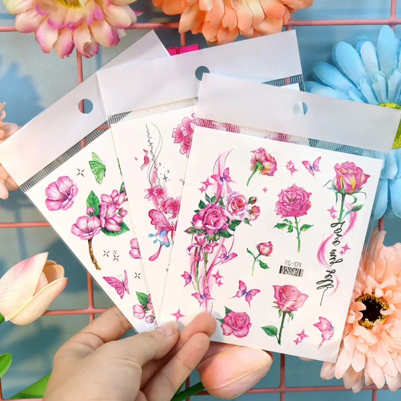 Same Style5Zhang Xiao Fresh Glitter Flower Tattoo Sticker Waterproof Butterfly Flower Arm Collarbone Sticker
Same Style5Zhang Xiao Fresh Glitter Flower Tattoo Sticker Waterproof Butterfly Flower Arm Collarbone Sticker