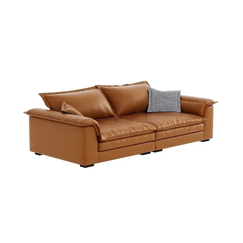Italian Style Minimalist Living Room Sofa Leather Modern Floor Waterproof Sofa Armchair Prefabricated
Italian Style Minimalist Living Room Sofa Leather Modern Floor Waterproof Sofa Armchair Prefabricated