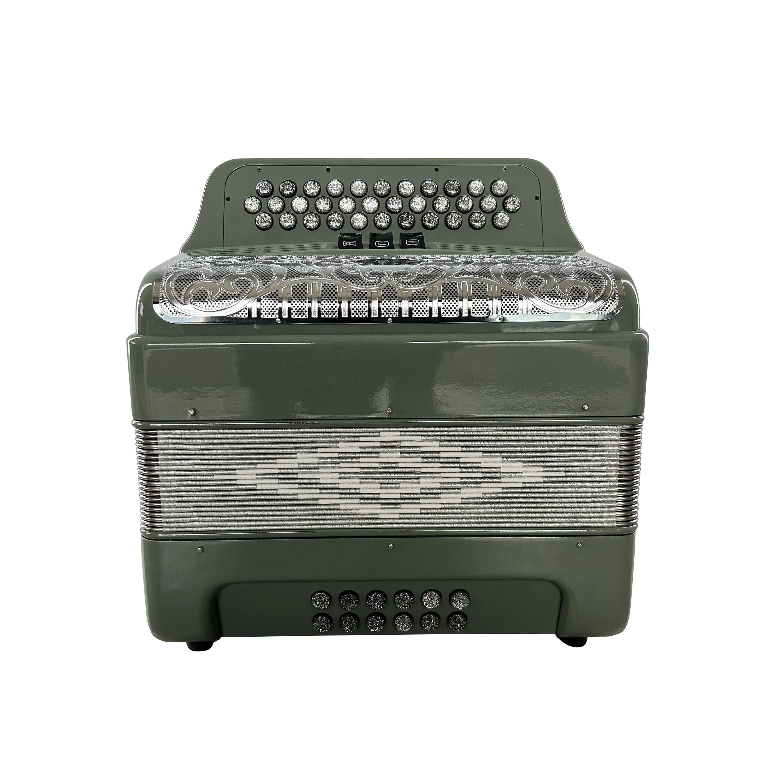 SEASOUND 34 Buttons 12 Bass 3 Registers Sky Grey Accordion Instrument Silver Grill Silver Buttons Acordeon JB3412C
SEASOUND 34 Buttons 12 Bass 3 Registers Sky Grey Accordion Instrument Silver Grill Silver Buttons Acordeon JB3412C