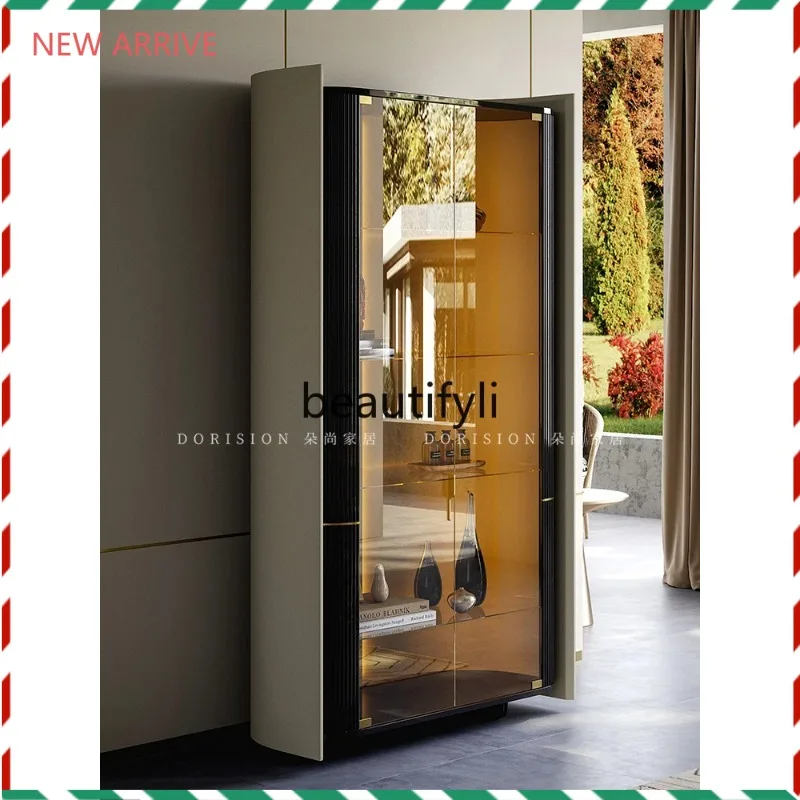 D2520 Italian Style Light Luxury Wine Cabinet Living Room Home Wall-Mounted Integrated Glass Display Modern Minimalist Storage C
D2520 Italian Style Light Luxury Wine Cabinet Living Room Home Wall-Mounted Integrated Glass Display Modern Minimalist Storage C