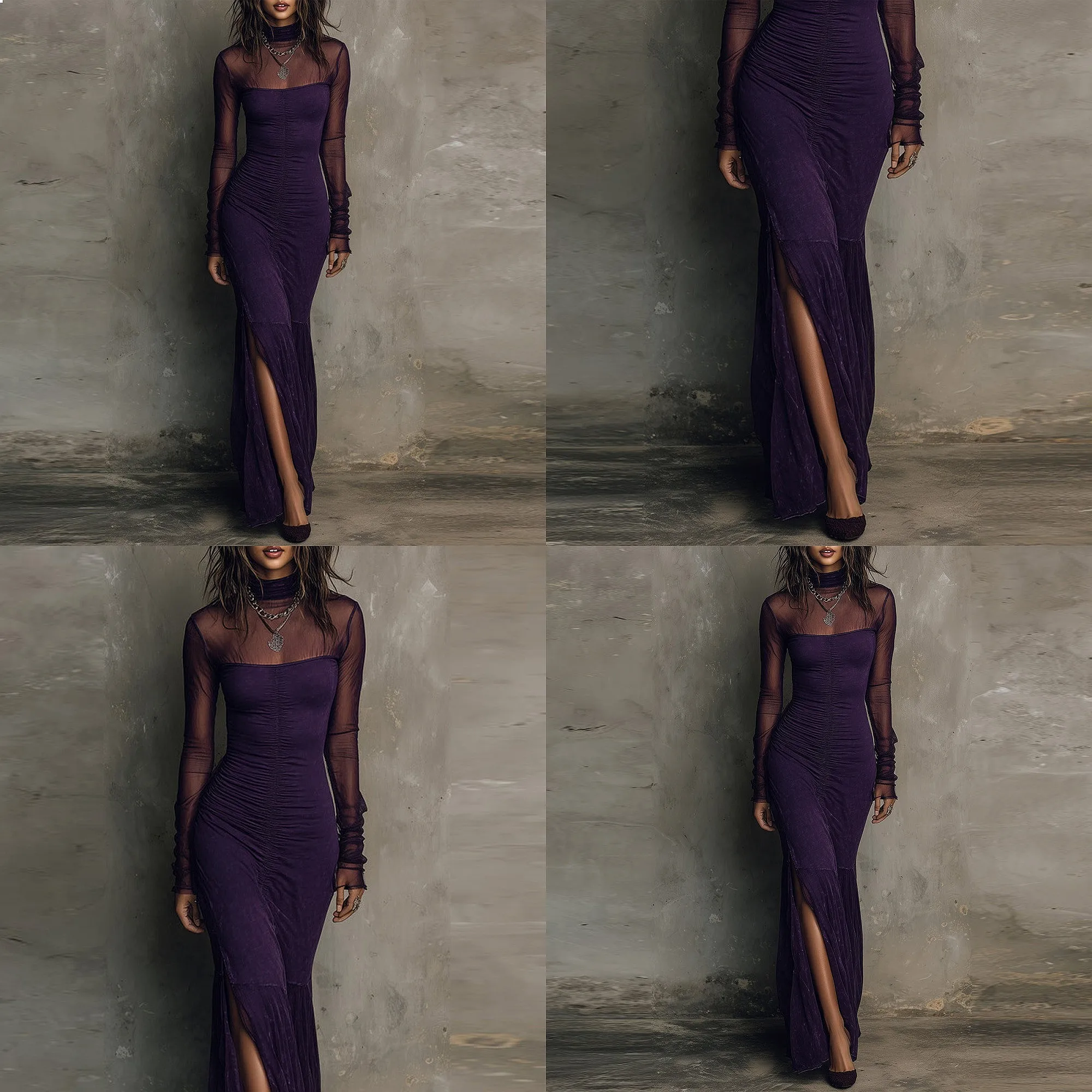 Sexy Solid Color Patchwork Long Sleeve Dress Women Elegant Split Maxi Dresses Spring Summer
Sexy Solid Color Patchwork Long Sleeve Dress Women Elegant Split Maxi Dresses Spring Summer