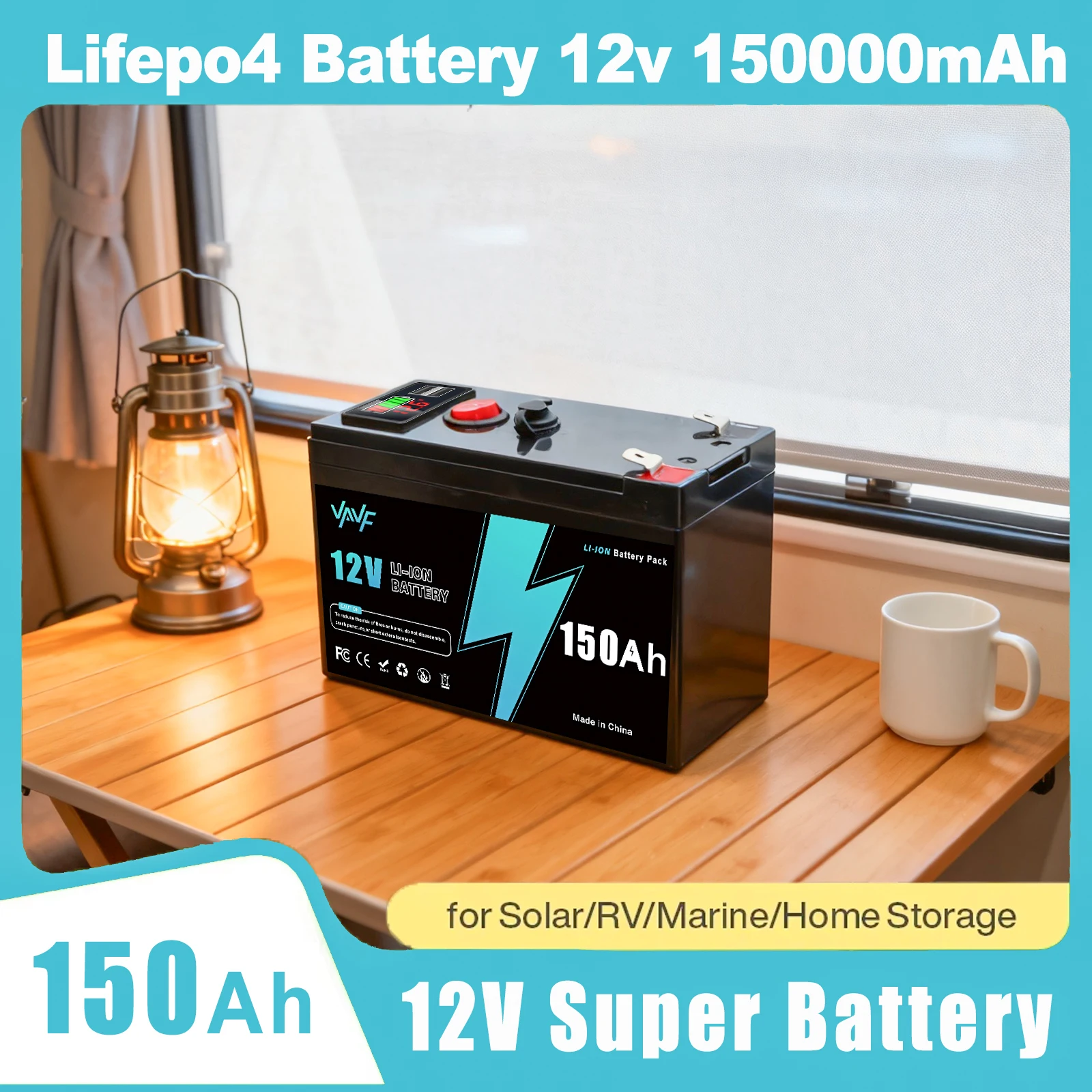 Литиевая батарея глубокого цикла LiFePO4 12 В, 150 Ач для автономных применений, солнечной батареи, эхолота, освещения, силовых колес, встроенная BMS
Литиевая батарея глубокого цикла LiFePO4 12 В, 150 Ач для автономных применений, солнечной батареи, эхолота, освещения, силовых колес, встроенная BMS