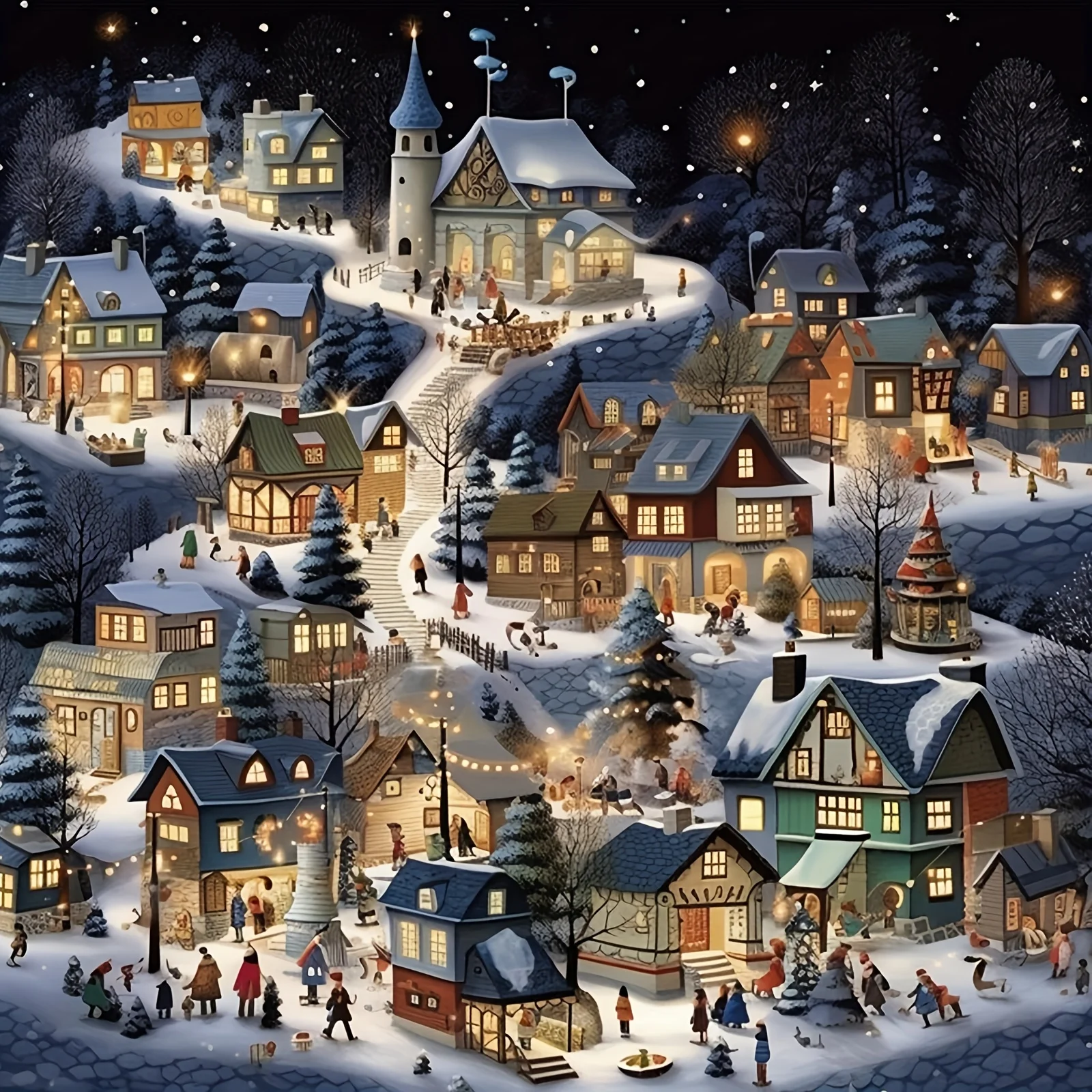 500/1024PCS Paper Jigsaw Puzzles Christmas Town Puzzle DIY Modern Home Decor Family Interactive Gift Holiday Gifts Unframed
500/1024PCS Paper Jigsaw Puzzles Christmas Town Puzzle DIY Modern Home Decor Family Interactive Gift Holiday Gifts Unframed