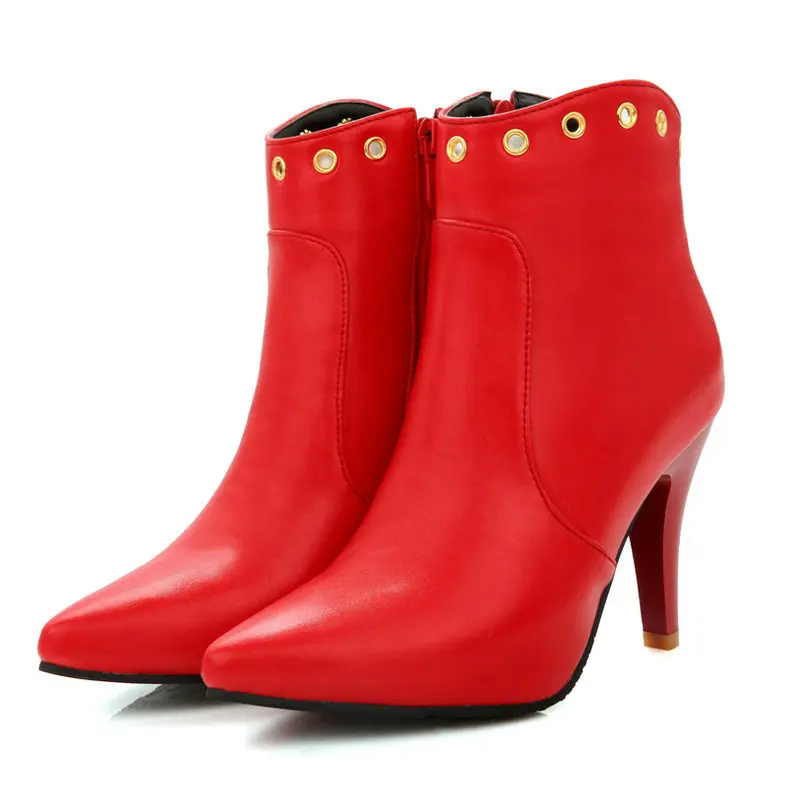 Женские туфли на молнии красного и черного цвета с острым носком, большой размер 52, 51 50, 49, короткие ботинки для взрослых, теплые ботинки на высоком каблуке-шпильке
Женские туфли на молнии красного и черного цвета с острым носком, большой размер 52, 51 50, 49, короткие ботинки для взрослых, теплые ботинки на высоком каблуке-шпильке