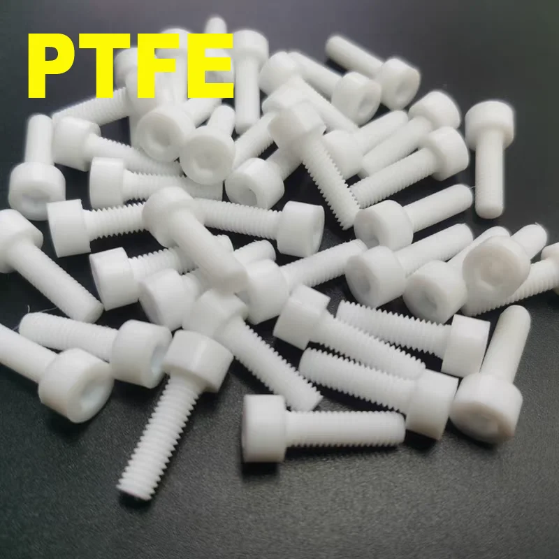 M3-M12 PTFE Teflon Screws High Temperature Resistant Hex Socket Cup Head Cylindrical Plastic Insulation Screw
M3-M12 PTFE Teflon Screws High Temperature Resistant Hex Socket Cup Head Cylindrical Plastic Insulation Screw