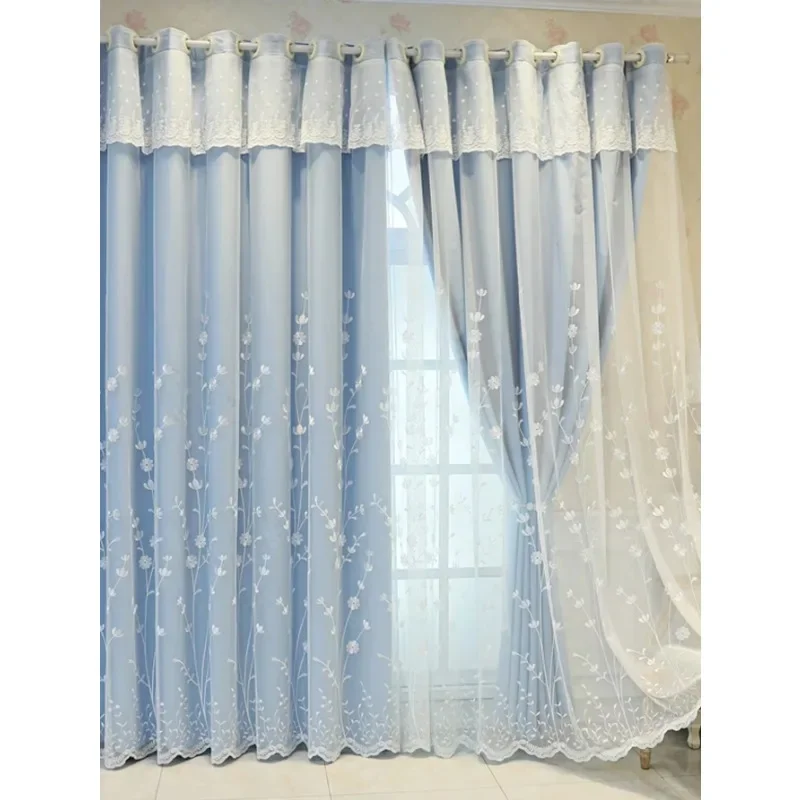 Household Items Gauze Integrated Curtain 1PC Korean Pastoral Small Fresh Light Luxury Curtain Fabric
Household Items Gauze Integrated Curtain 1PC Korean Pastoral Small Fresh Light Luxury Curtain Fabric