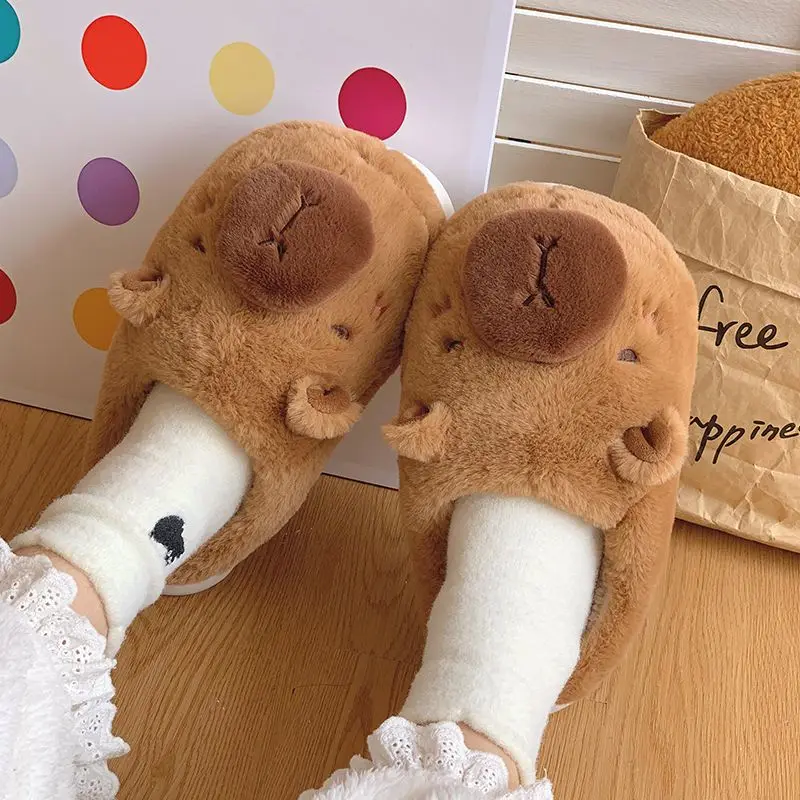 New Cartoon Kawaii Cute Capybara Anti Slip Warm Plush Soft Bottom Cotton Slippers Winter Home Indoor Slippers Christmas Gifts
New Cartoon Kawaii Cute Capybara Anti Slip Warm Plush Soft Bottom Cotton Slippers Winter Home Indoor Slippers Christmas Gifts