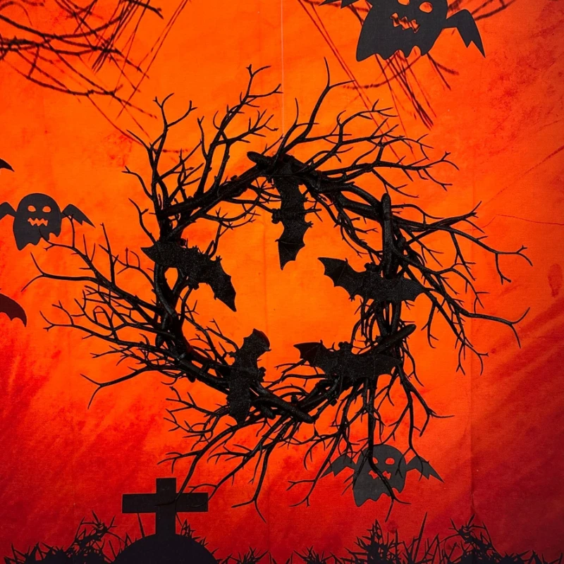 45cm Bat Garland Black Bat Wreath Dead Branches Decorative Pendant Party Props Tree Branches Home Party Helloween Decoration
45cm Bat Garland Black Bat Wreath Dead Branches Decorative Pendant Party Props Tree Branches Home Party Helloween Decoration