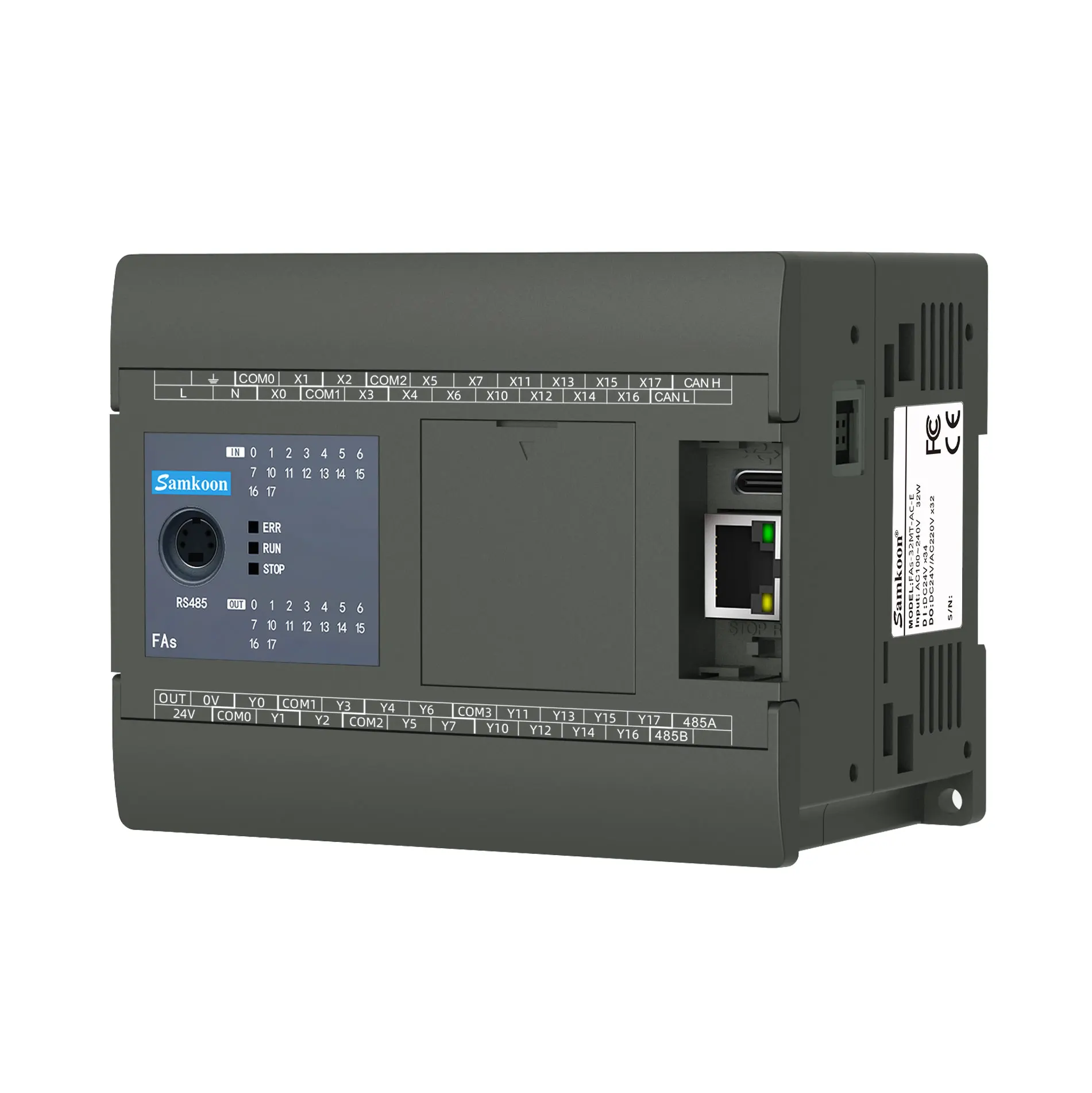 Samkoon FAs-32MT-AC-E FAs-32MT-AC-N FAs-32MR-AC-E FAs-32MR-AC-N Стандартный основной модуль ПЛК серии FAs
Samkoon FAs-32MT-AC-E FAs-32MT-AC-N FAs-32MR-AC-E FAs-32MR-AC-N Стандартный основной модуль ПЛК серии FAs