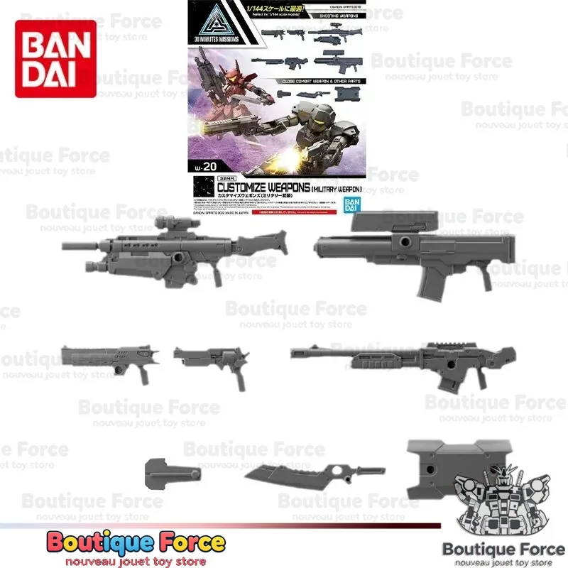 Bandai Gundam 30MM Model Kit Anime Figure CUSTOMIZE MILITARY Expansion Set Action Figures Toys Collectible Gifts for Children
Bandai Gundam 30MM Model Kit Anime Figure CUSTOMIZE MILITARY Expansion Set Action Figures Toys Collectible Gifts for Children