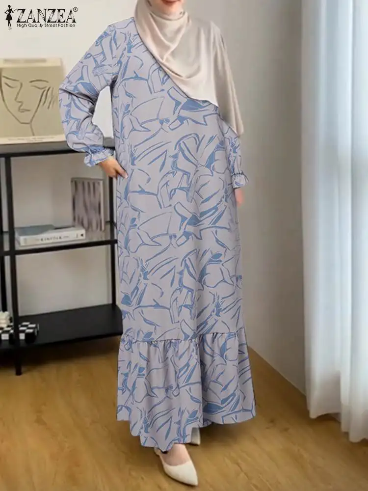 Fashion Floral Print Muslim Dress Abaya ZANZEA Robe Femme Vintage Islamic Vestido Elegant Women Long Sleeve Ruffle Hem Sundress
Fashion Floral Print Muslim Dress Abaya ZANZEA Robe Femme Vintage Islamic Vestido Elegant Women Long Sleeve Ruffle Hem Sundress