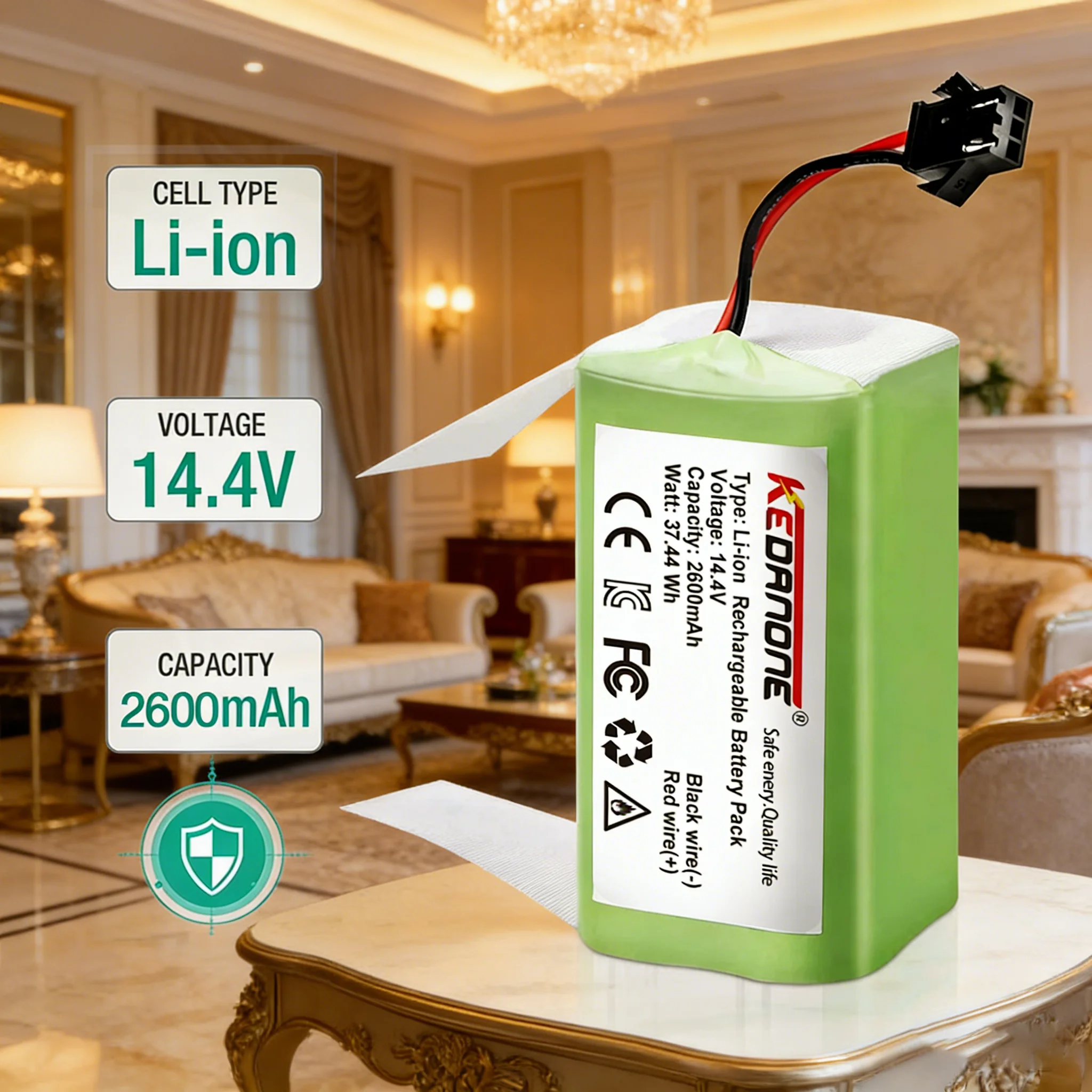 14.4V 4000mAh Replacement Battery for Eufy RoboVac 11S 11S MAX 30C 25C 15C 35C G10 G20 G30 PA04 Vacuum Cleaner Parts
14.4V 4000mAh Replacement Battery for Eufy RoboVac 11S 11S MAX 30C 25C 15C 35C G10 G20 G30 PA04 Vacuum Cleaner Parts