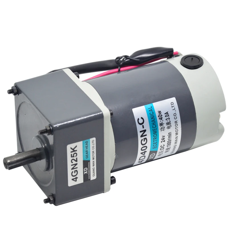 12V DC forward/reverse slightly slow speed 40W gear reduction motor with adjustable speed 24V small motor 4D40N-24
12V DC forward/reverse slightly slow speed 40W gear reduction motor with adjustable speed 24V small motor 4D40N-24