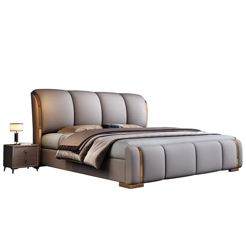 Master bedroom simple modern luxury bed high-end elegant 1.8 meters padded double bed
Master bedroom simple modern luxury bed high-end elegant 1.8 meters padded double bed