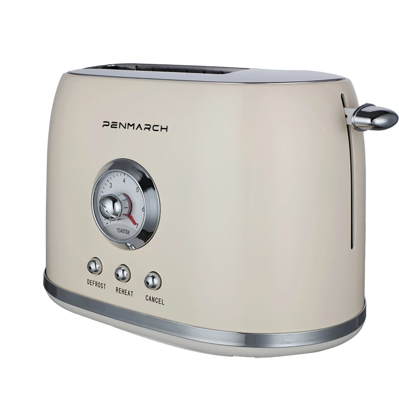 Multifunctional Retro Two Slice Toaster with Auto Timer for Kitchen Breakfast Efficient Practical Toasting Device