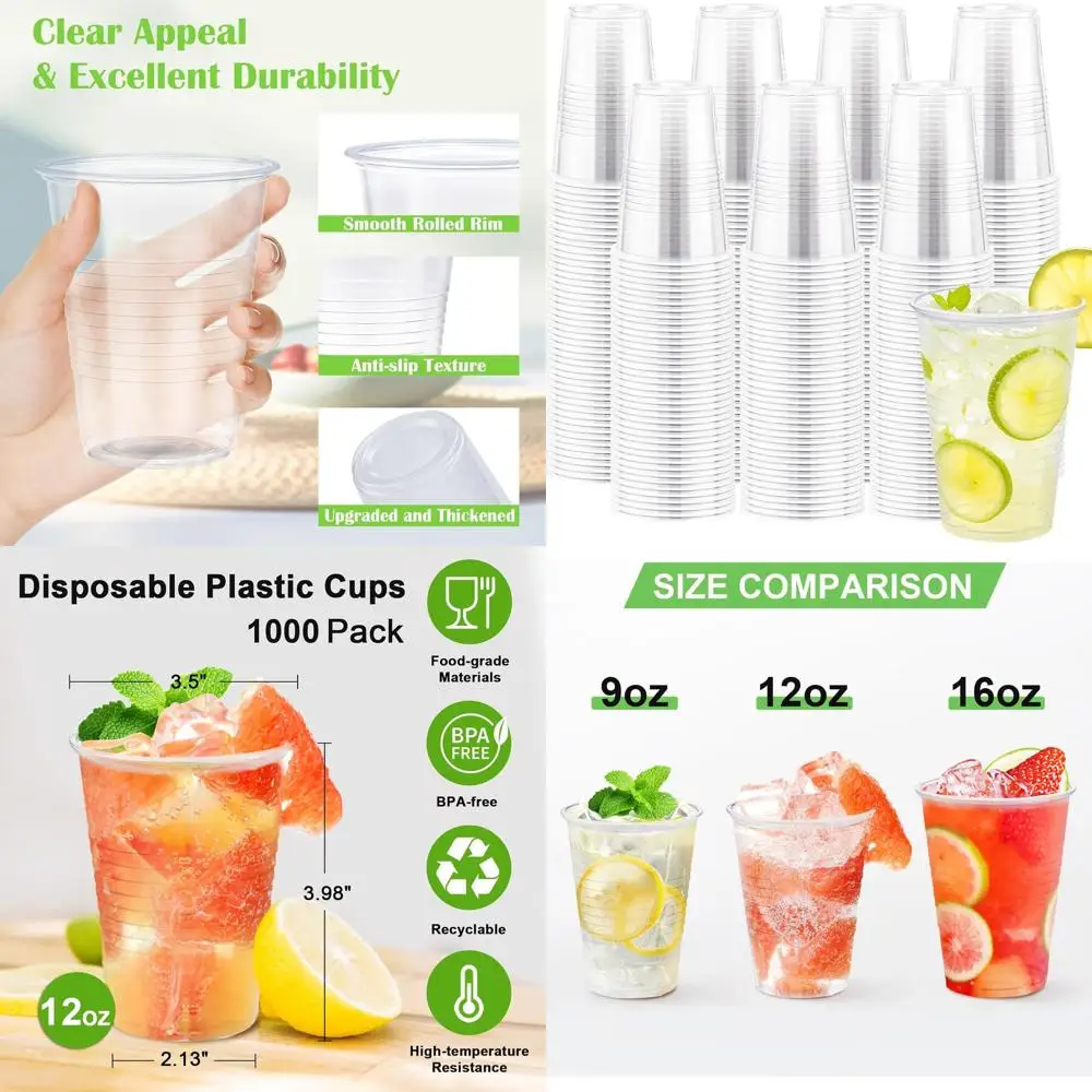 Набор из 100 прозрачных пластиковых стаканов объемом 12 унций - одноразовые стаканы для холодных напитков, идеально подходят для вечеринок и мероприятий
Набор из 100 прозрачных пластиковых стаканов объемом 12 унций - одноразовые стаканы для холодных напитков, идеально подходят для вечеринок и мероприятий