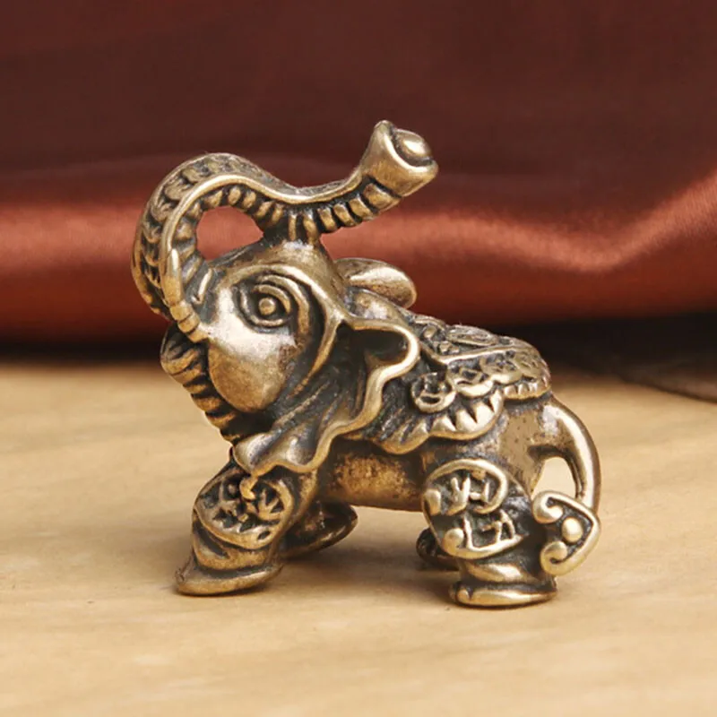 Brass Elephant Figurine Small Statue House Ornaments Animal Figurines Crafts 
Brass Elephant Figurine Small Statue House Ornaments Animal Figurines Crafts
