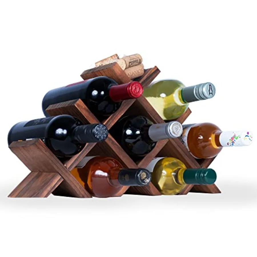 Alella Countertop Wood Wine Rack for 8 Bottles Holder and Cork Storage Tabletop Butterfly Sleek Design Freestanding Organizer -
Alella Countertop Wood Wine Rack for 8 Bottles Holder and Cork Storage Tabletop Butterfly Sleek Design Freestanding Organizer -