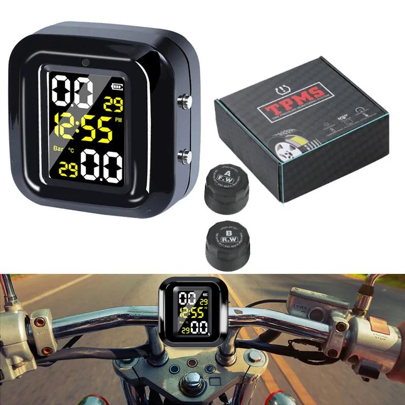 Motorcycle Tire Pressure Monitor Digital Display 2 Wheel Tyre External Sensor Motorcycle TMPS Wireless Tire Pressure Detector
Motorcycle Tire Pressure Monitor Digital Display 2 Wheel Tyre External Sensor Motorcycle TMPS Wireless Tire Pressure Detector