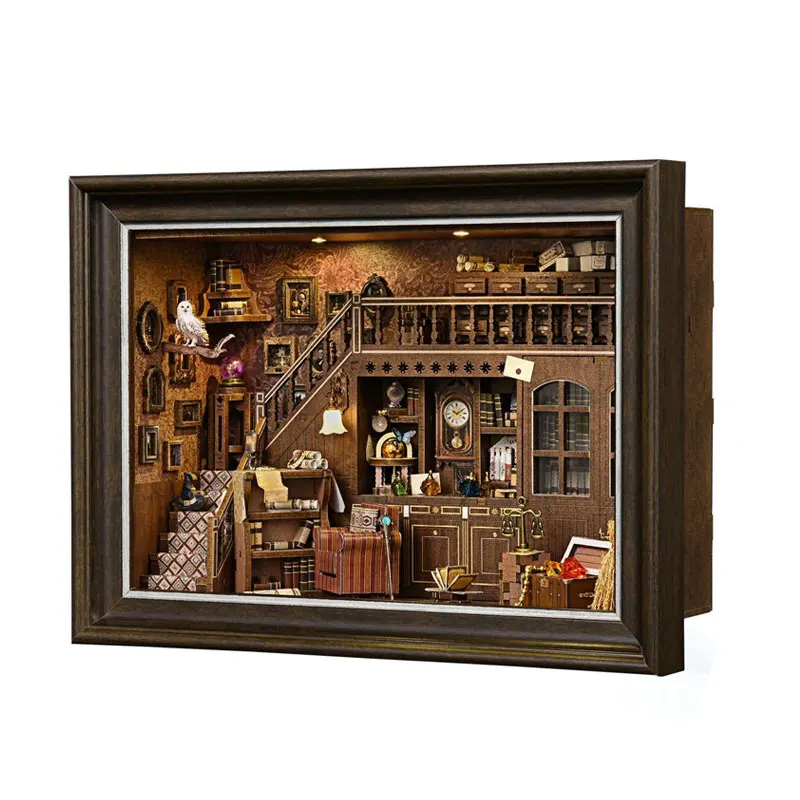 Book Nook Kit Secret Attic DIY 3D Wooden Puzzle Bookshelf Insert Dollhouse Model Bookend Building Home Decoration Photo Frame
Book Nook Kit Secret Attic DIY 3D Wooden Puzzle Bookshelf Insert Dollhouse Model Bookend Building Home Decoration Photo Frame