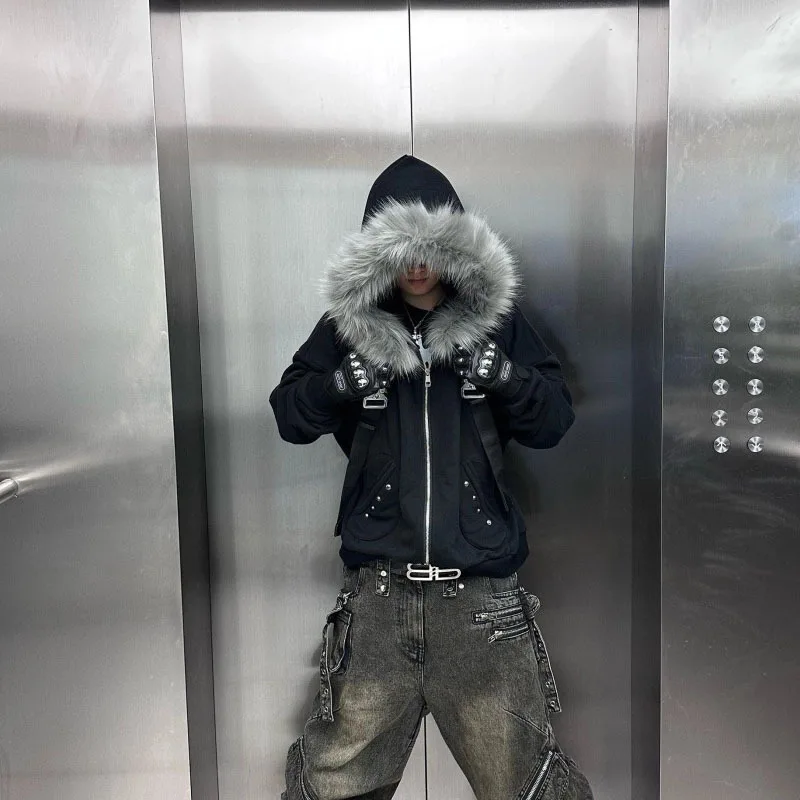 2026 Personalized Punk Twisted Nail Hairy Hat Zipper Hoodie Set Long Sleeve Hoodie y2k Retro Coat INS
2026 Personalized Punk Twisted Nail Hairy Hat Zipper Hoodie Set Long Sleeve Hoodie y2k Retro Coat INS