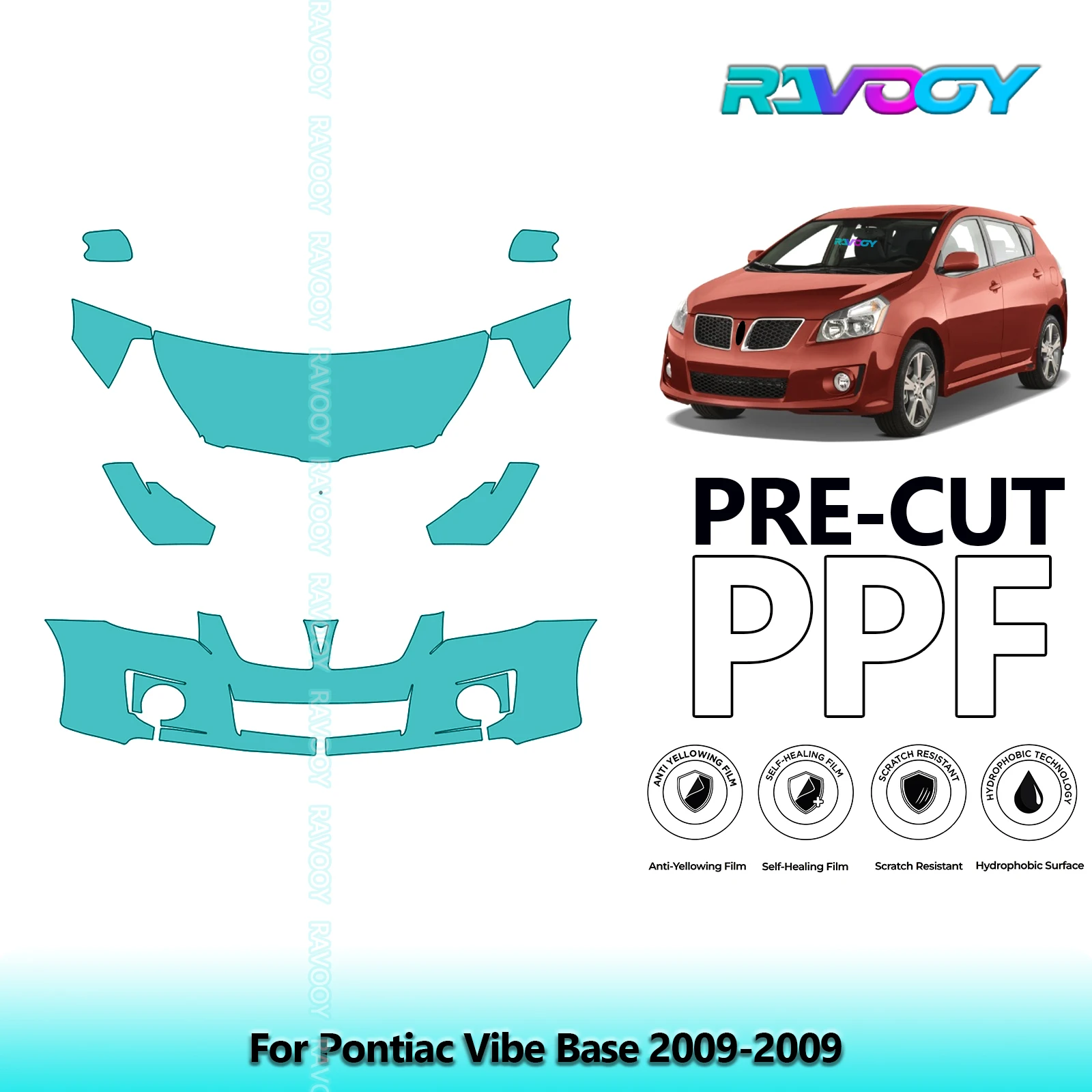 Car Front Kit Clear Bra Precut PPF Paint Protection Film For Pontiac Vibe Base 2009-2009
Car Front Kit Clear Bra Precut PPF Paint Protection Film For Pontiac Vibe Base 2009-2009