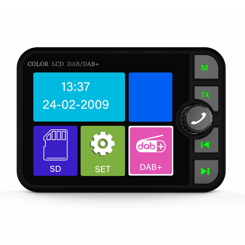 Stereo MP3 Player 2.4 Inch LCD Color Screen Digital Signal Broadcast Adapter DAB+ Receiver MP3 FM Transmitter Hands-free for Car
Stereo MP3 Player 2.4 Inch LCD Color Screen Digital Signal Broadcast Adapter DAB+ Receiver MP3 FM Transmitter Hands-free for Car