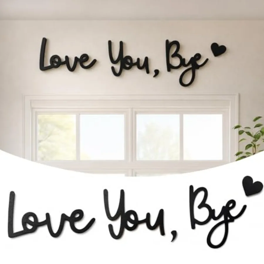 Wooden Love You Bye Sign, 3D Wall Decor Letters for Entryway Above Door, Farmhouse Boho Home Decor for Hallway Bedroom, Meaning
Wooden Love You Bye Sign, 3D Wall Decor Letters for Entryway Above Door, Farmhouse Boho Home Decor for Hallway Bedroom, Meaning