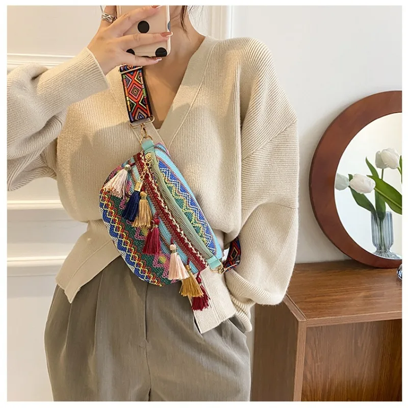 1pcs Boho Fringe Summer Waist Bag - Canvas Crossbody Phone Pouch Travel & Casual Daily use Accessories
1pcs Boho Fringe Summer Waist Bag - Canvas Crossbody Phone Pouch Travel & Casual Daily use Accessories
