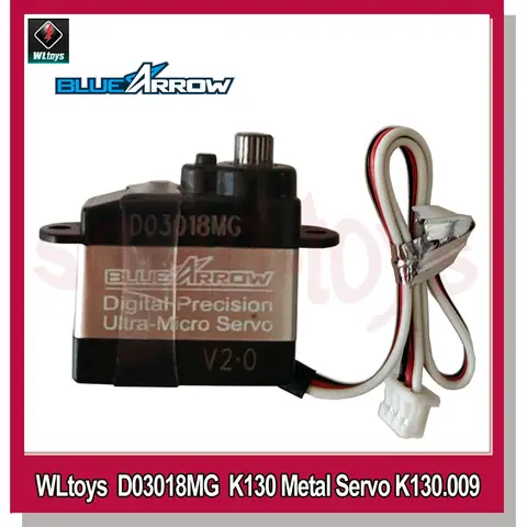 WLtoys Bluearraow D03018MG XK K130 Upgrade Metal Servo V2.0 K130.0009 for WLtoys K130 K200 RC Helicopter Parts