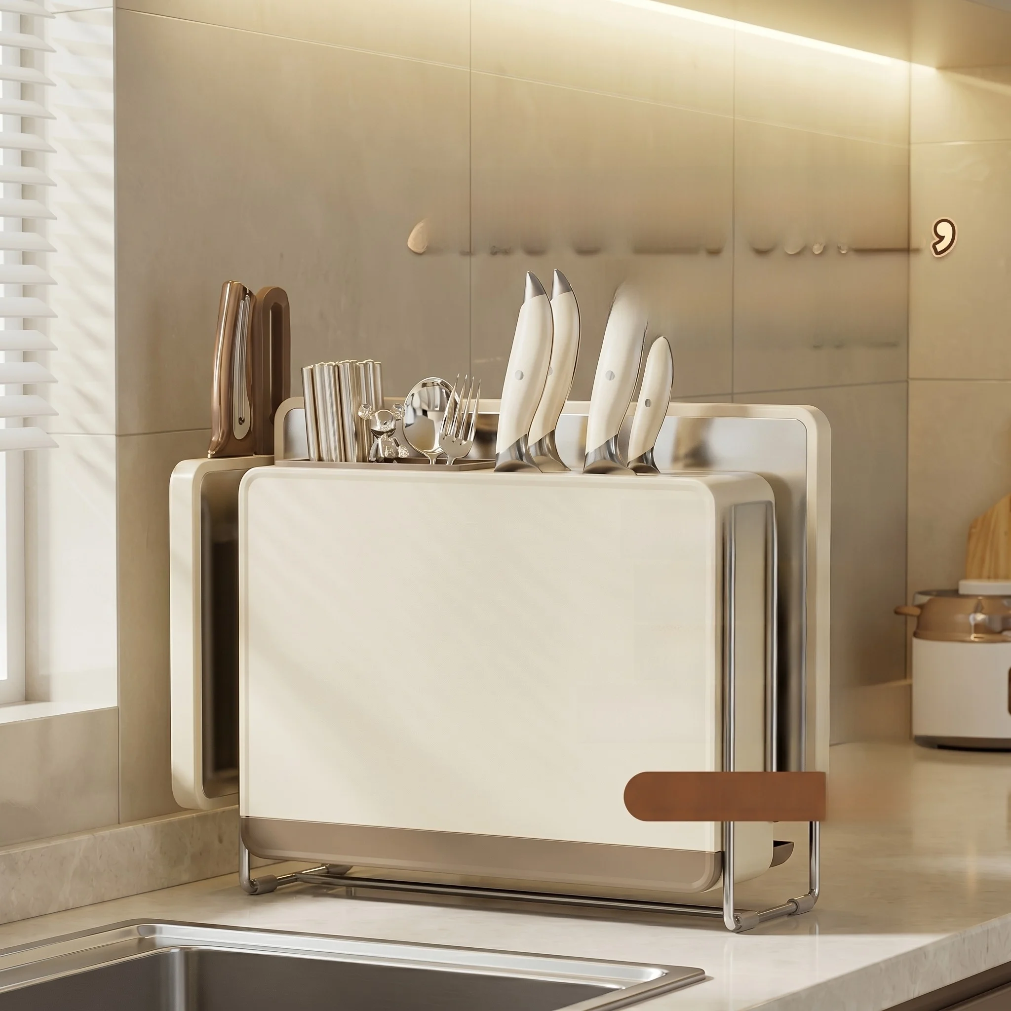 Kitchen Storage Box for Chopsticks And Spoons Drainable Countertop Knife Holder High-End Feelings Utensil Caddy Organizer
Kitchen Storage Box for Chopsticks And Spoons Drainable Countertop Knife Holder High-End Feelings Utensil Caddy Organizer