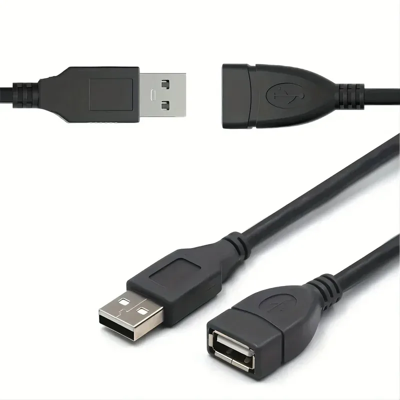 USB 2.0 A Male to A Female Data Sync Black Charger Extension Cable Cord USB A for PC Laptop Keyboard Extender Cord
USB 2.0 A Male to A Female Data Sync Black Charger Extension Cable Cord USB A for PC Laptop Keyboard Extender Cord