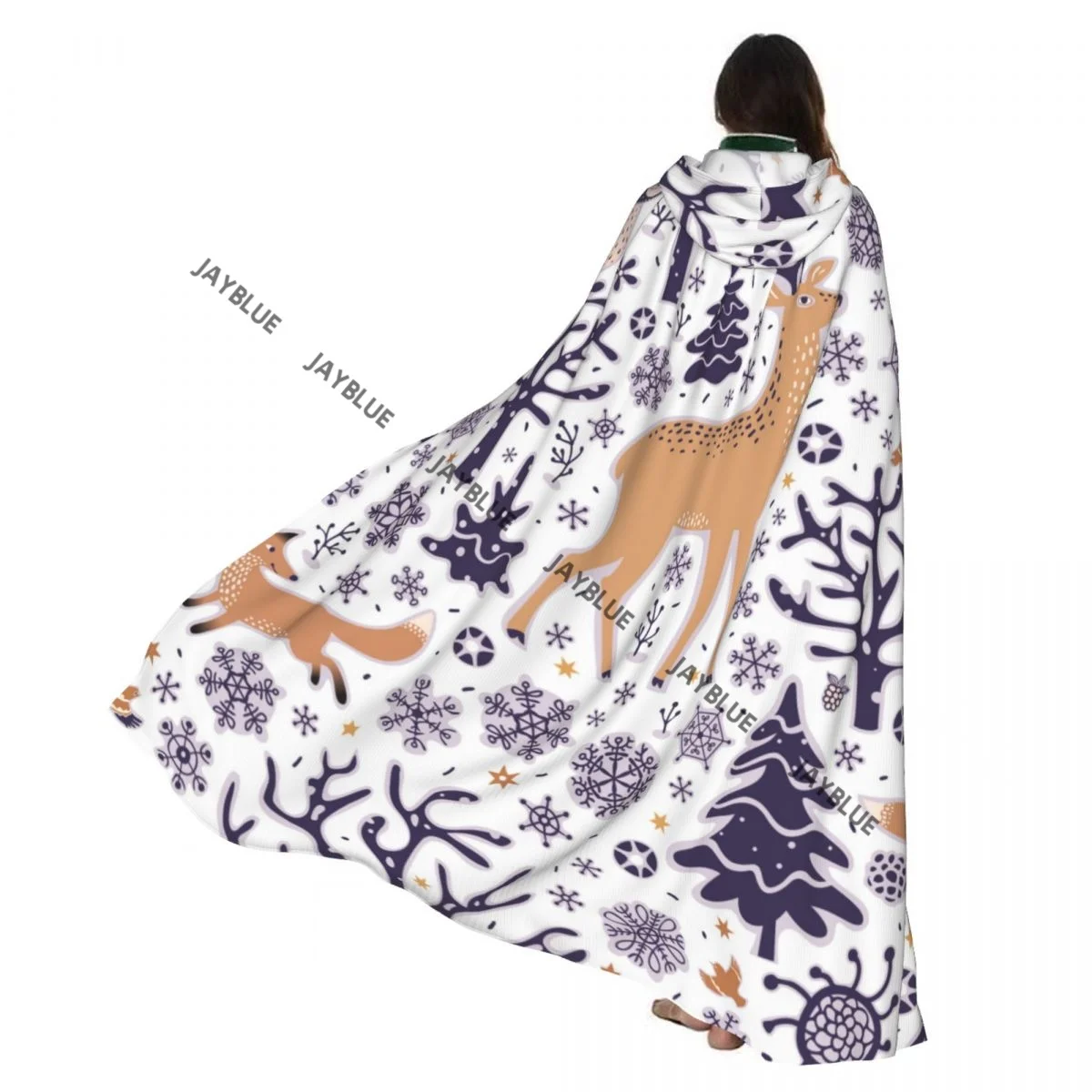 Long Cape Cloak Forest Owl Deer Foxes With Trees And Snowflakes Hooded Cloak Coat Autumn Hoodies
Long Cape Cloak Forest Owl Deer Foxes With Trees And Snowflakes Hooded Cloak Coat Autumn Hoodies