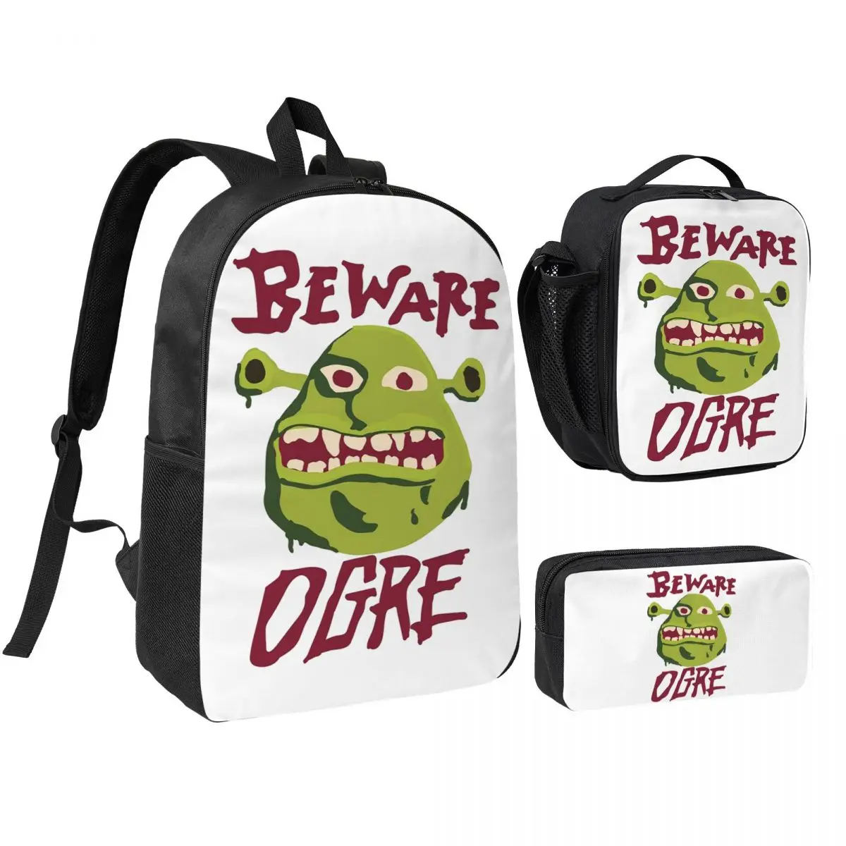 Beware Ogre Shrek Sign Backpack Student BookBag School Bag Shoulder Bags 3ps Insulated Lunch Bag Pencil Case
Beware Ogre Shrek Sign Backpack Student BookBag School Bag Shoulder Bags 3ps Insulated Lunch Bag Pencil Case