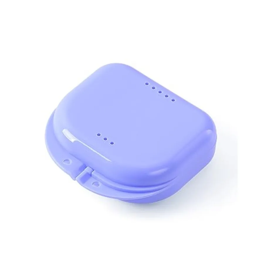 Retainer Case with Vent Holes, Mouth Guard Case Dental Storage Container Purple
Retainer Case with Vent Holes, Mouth Guard Case Dental Storage Container Purple