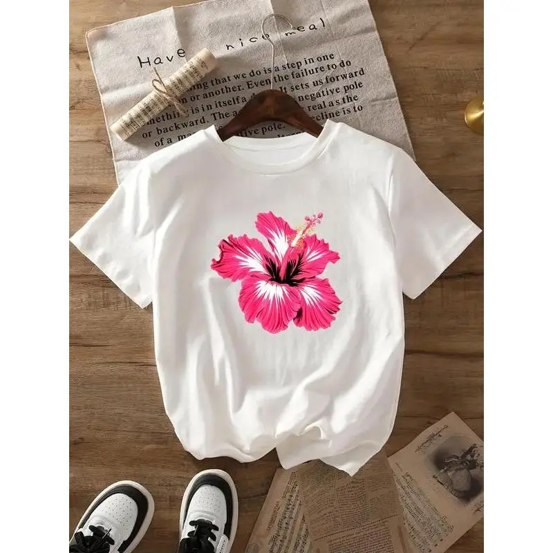Women's Hibiscus Flower T-Shirt Pink Floral Graphic Tee Tropical Beach Vacation Summer Cotton Top Nature Lover Gift
Women's Hibiscus Flower T-Shirt Pink Floral Graphic Tee Tropical Beach Vacation Summer Cotton Top Nature Lover Gift